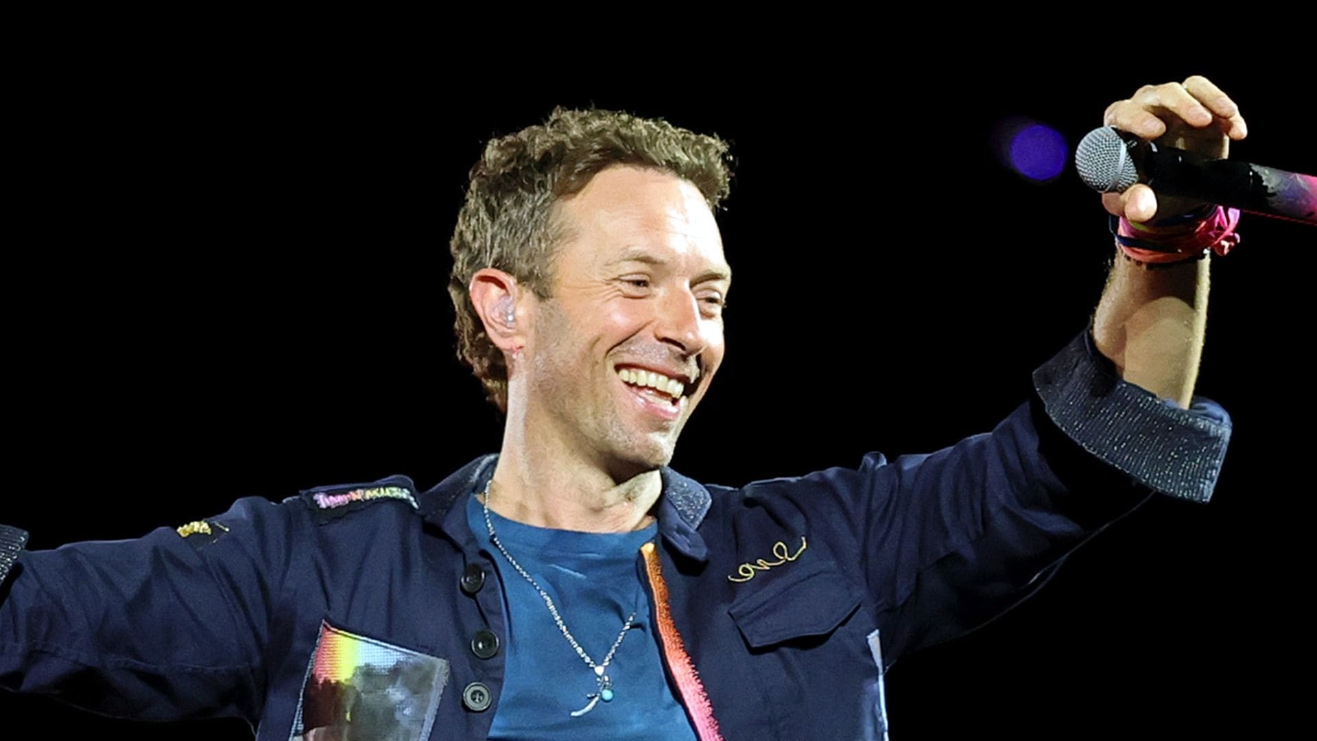 LAS VEGAS, NEVADA - JUNE 06: Chris Martin of Coldplay performs on a stop of the band's Music of the Spheres world tour at Allegiant Stadium on June 06, 2025 in Las Vegas, Nevada. (Photo by Ethan Miller/Getty Images) 