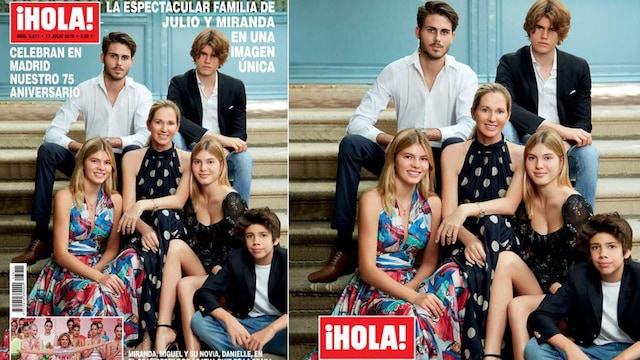 Julio Iglesias and his family HOLA! Spain
