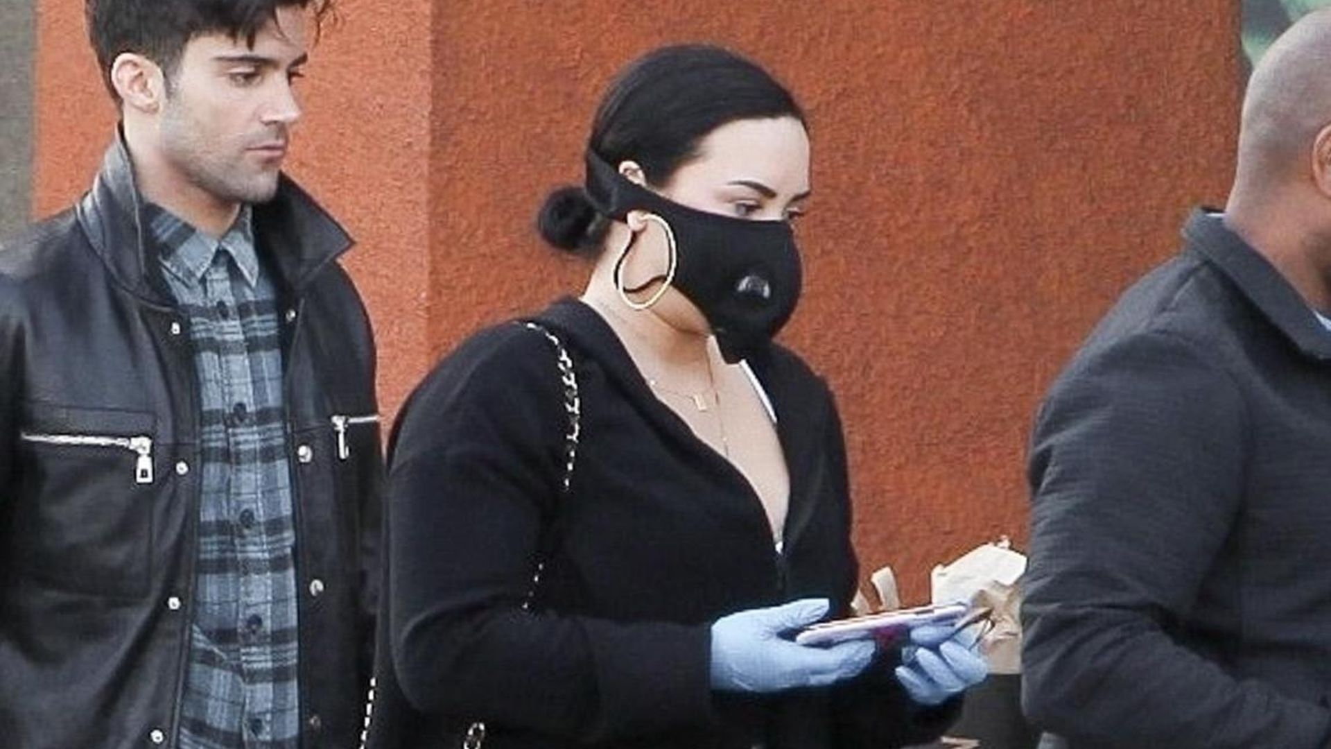 Demi Lovato wears futuristic face mask as she steps out to shop