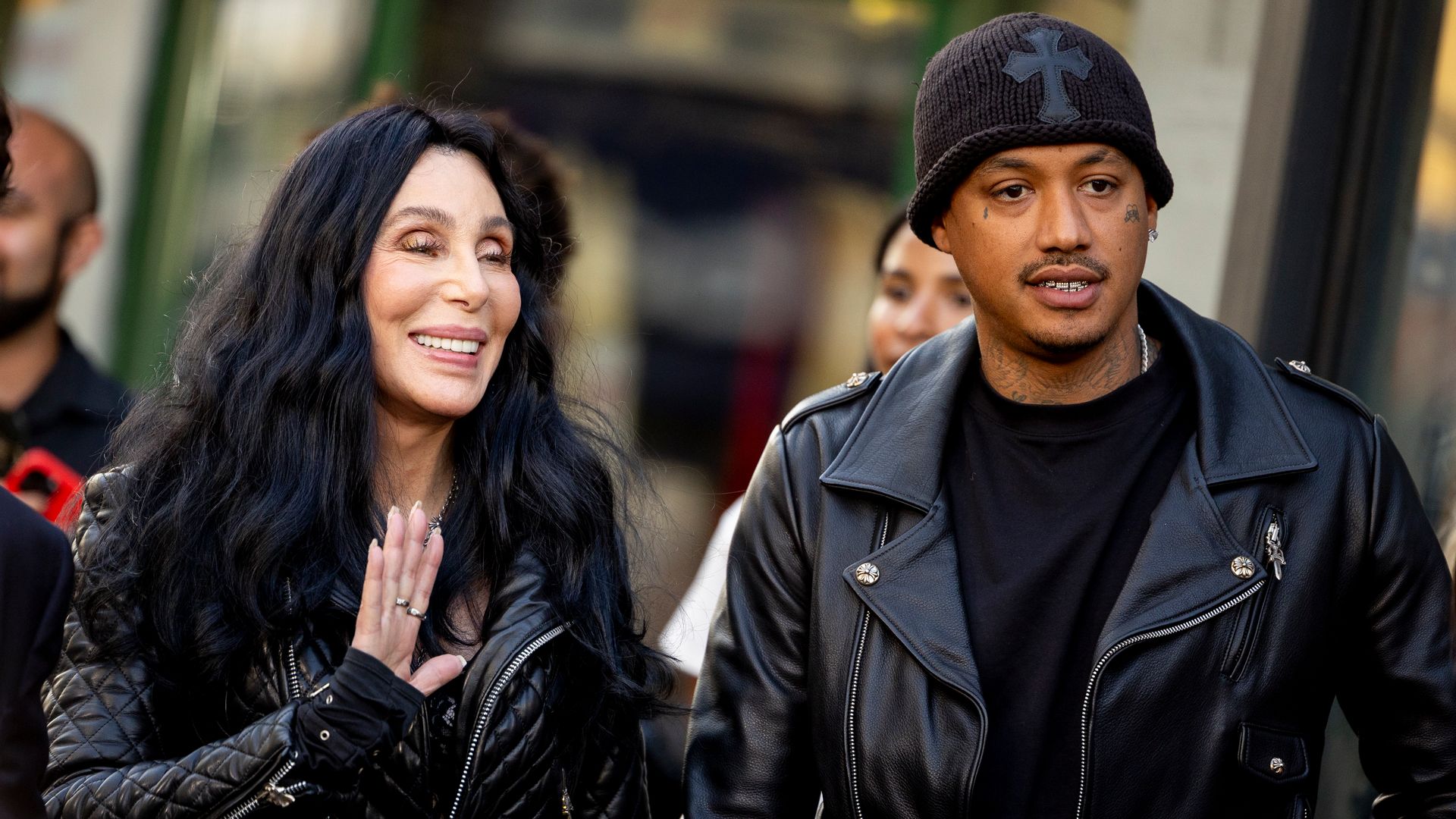 Cher and her boyfriend Alexander Edwards rock coordinated outfits Rome fashion show