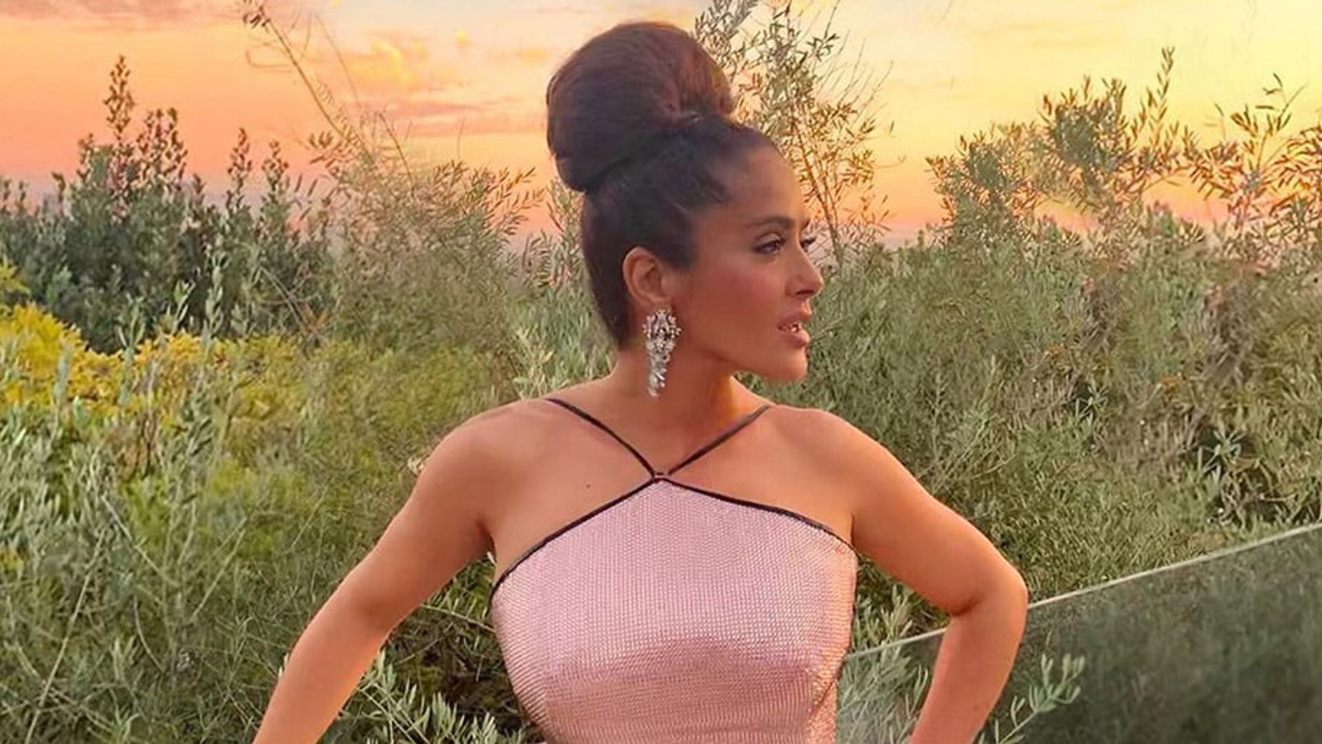 Salma Hayek tries to get a duck out of her house in hilarious video