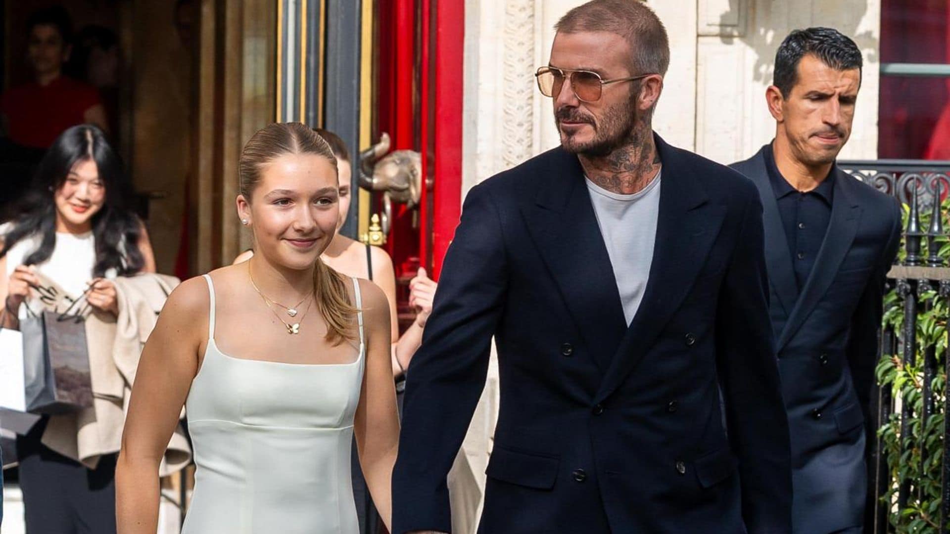 Harper Beckham steals the spotlight while attending Paris Fashion Week with her dad, David Beckham