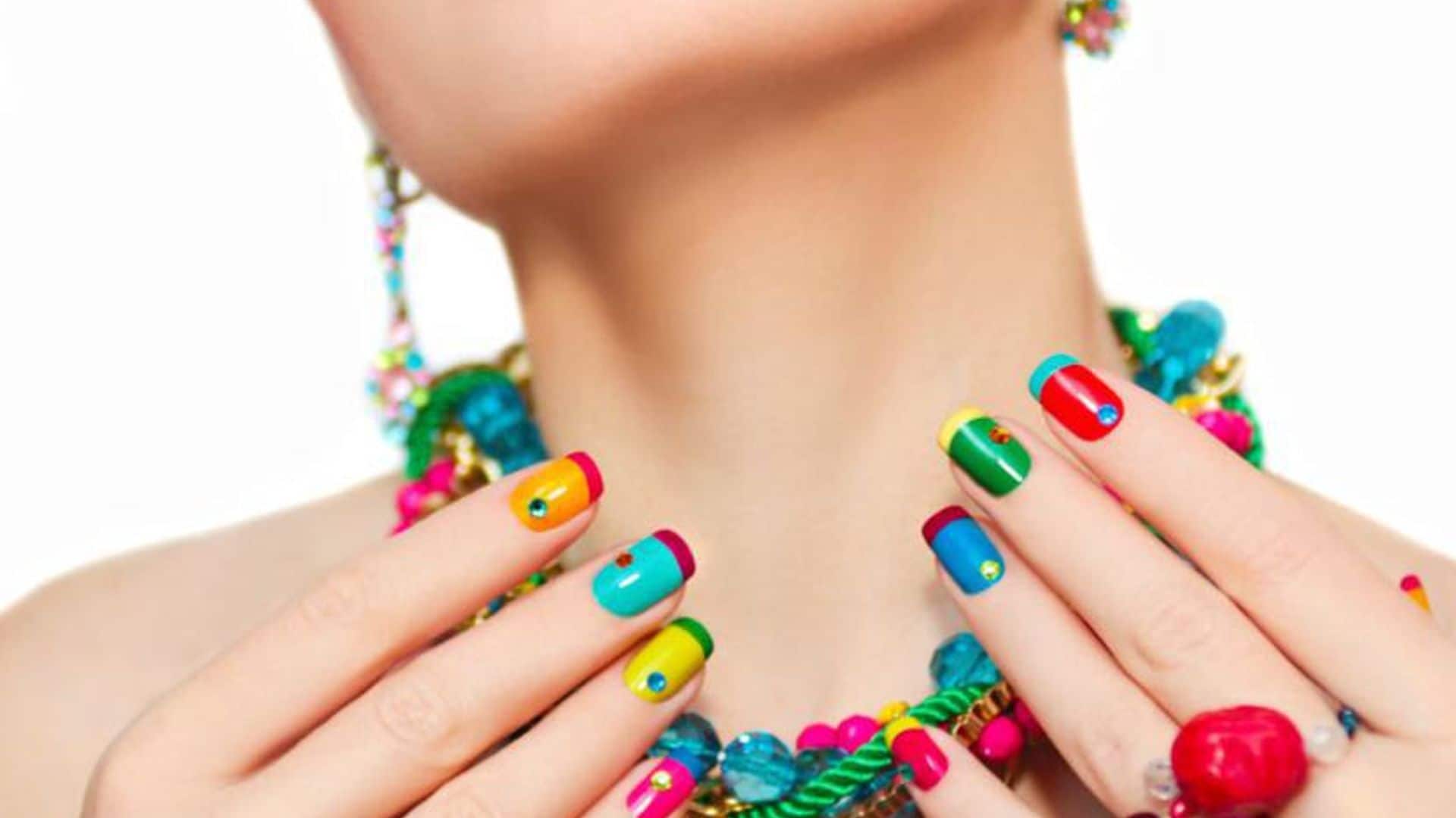 Take your french manicure to the next level with these colorful designs