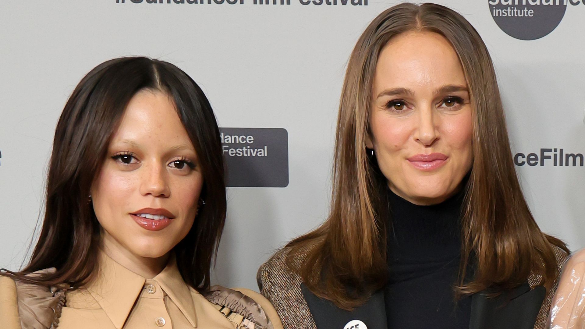PARK CITY, UTAH - JANUARY 24: (L-R) Jenna Ortega, Natalie Portman and Charli xcx attend "The Gallerist" Premiere during the 2026 Sundance Film Festival at Eccles Center Theater on January 24, 2026 in Park City, Utah. (Photo by Dia Dipasupil/Getty Images)