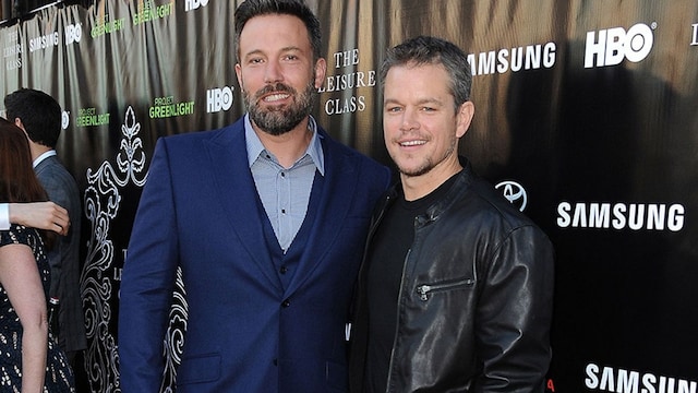 "He's great, he's great. He's got a big smile on his face," Matt told reporters of his friend Ben.
Photo: Getty Images