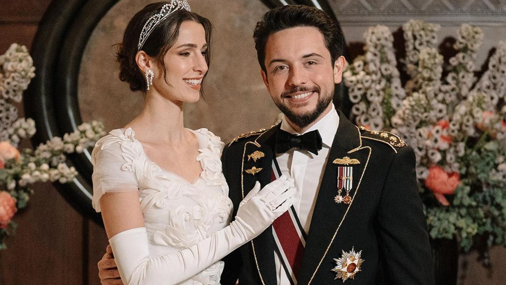 Crown Prince Hussein of Jordan gives thanks after the birth of his daughter