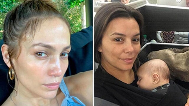 Jennifer Lopez, makeup free celebs