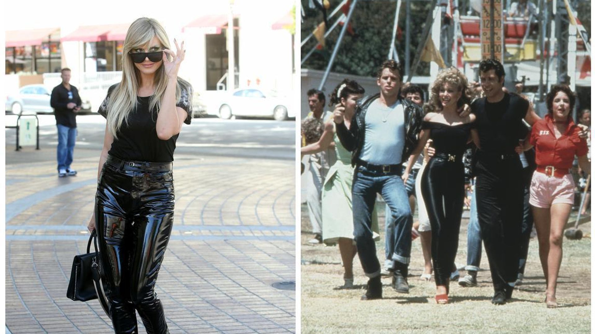 Heidi Klum channeled Olivia Newton-John with Grease-inspired outfit