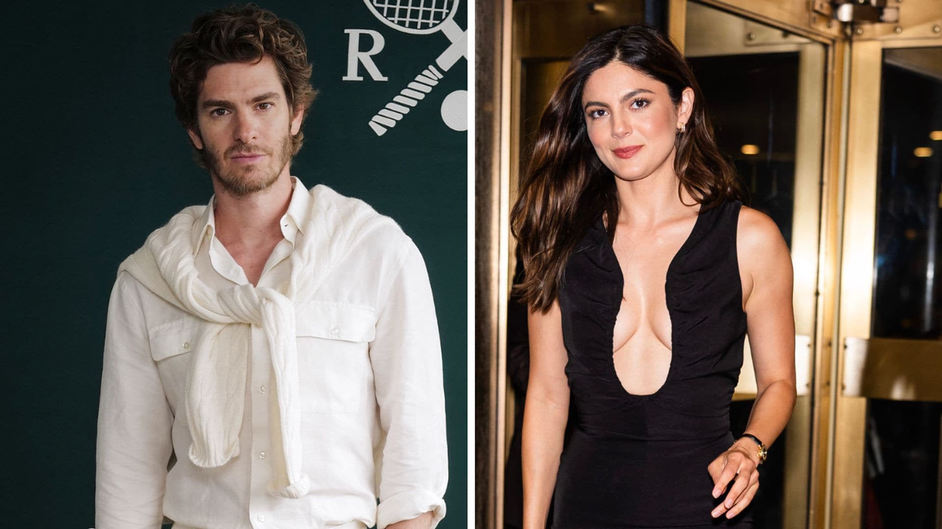 Monica Barbaro and Andrew Garfield share PDA in matching outfits at Wimbledon