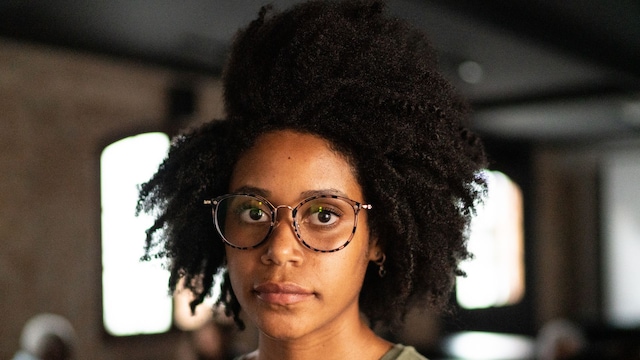 Portrait of a young woman at work 