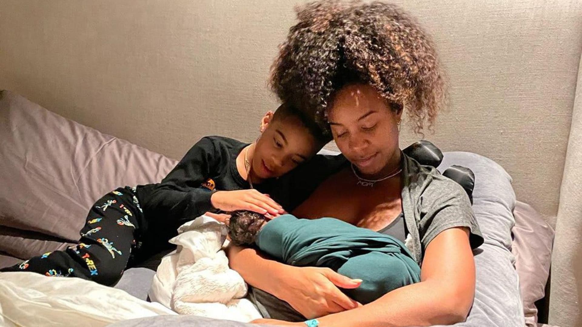 Kelly Rowland shares pic in her ‘happy place’ with newborn Noah and 6-year-old Titan