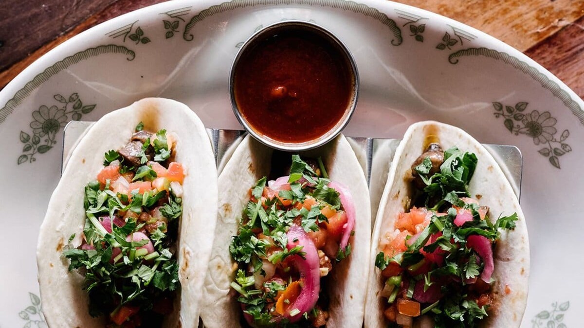 Vegan mushroom taco recipe for World Vegan Month