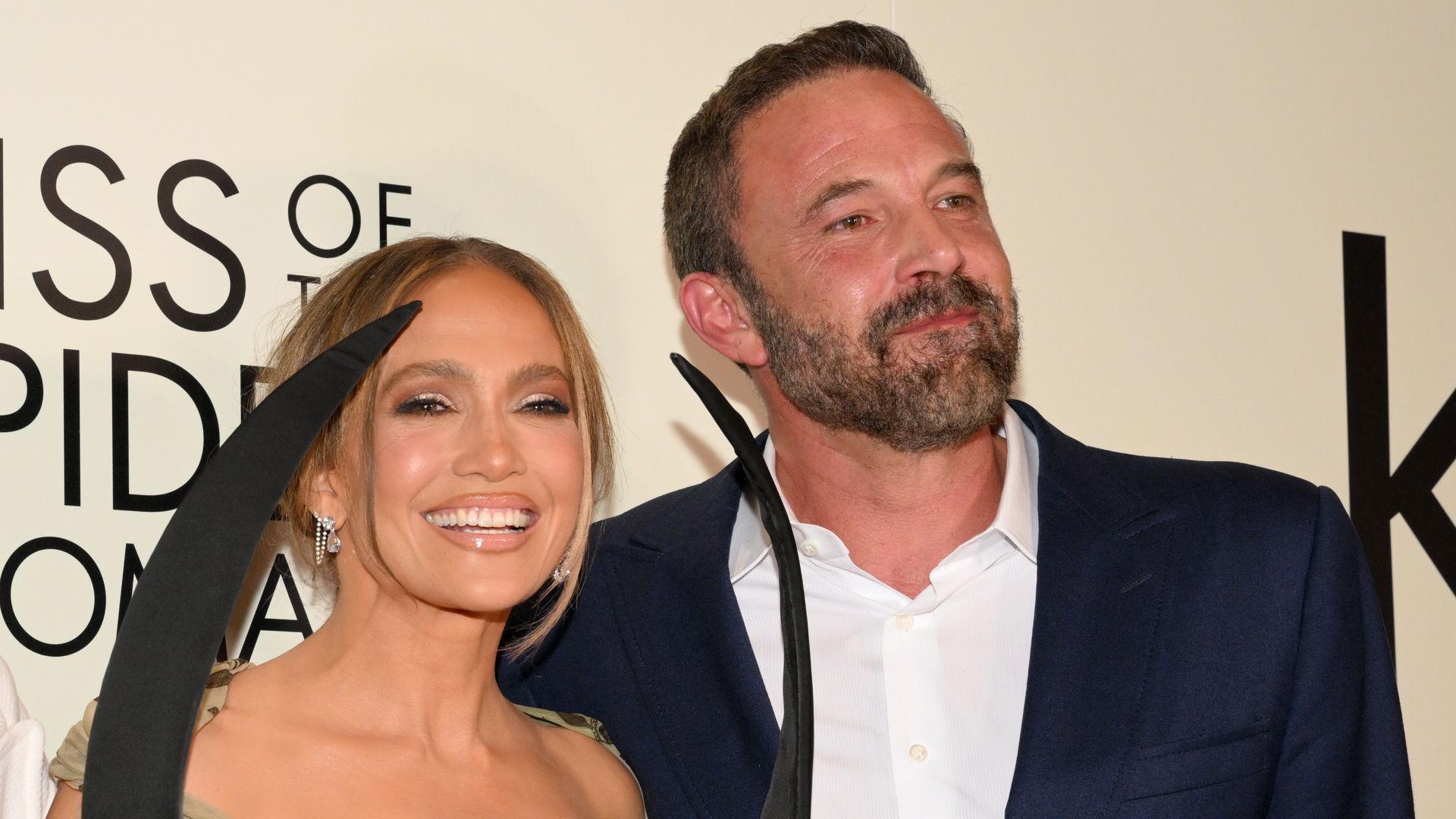 Jennifer Lopez and Ben Affleck attend the "Kiss Of The Spider Woman" New York Screening on October 06, 2025 in New York City. 