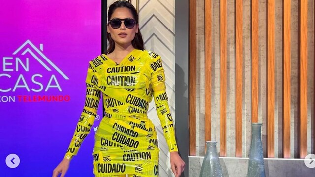 Andrea Meza, former Miss Universe recreates Kim Kardashians duct tape look