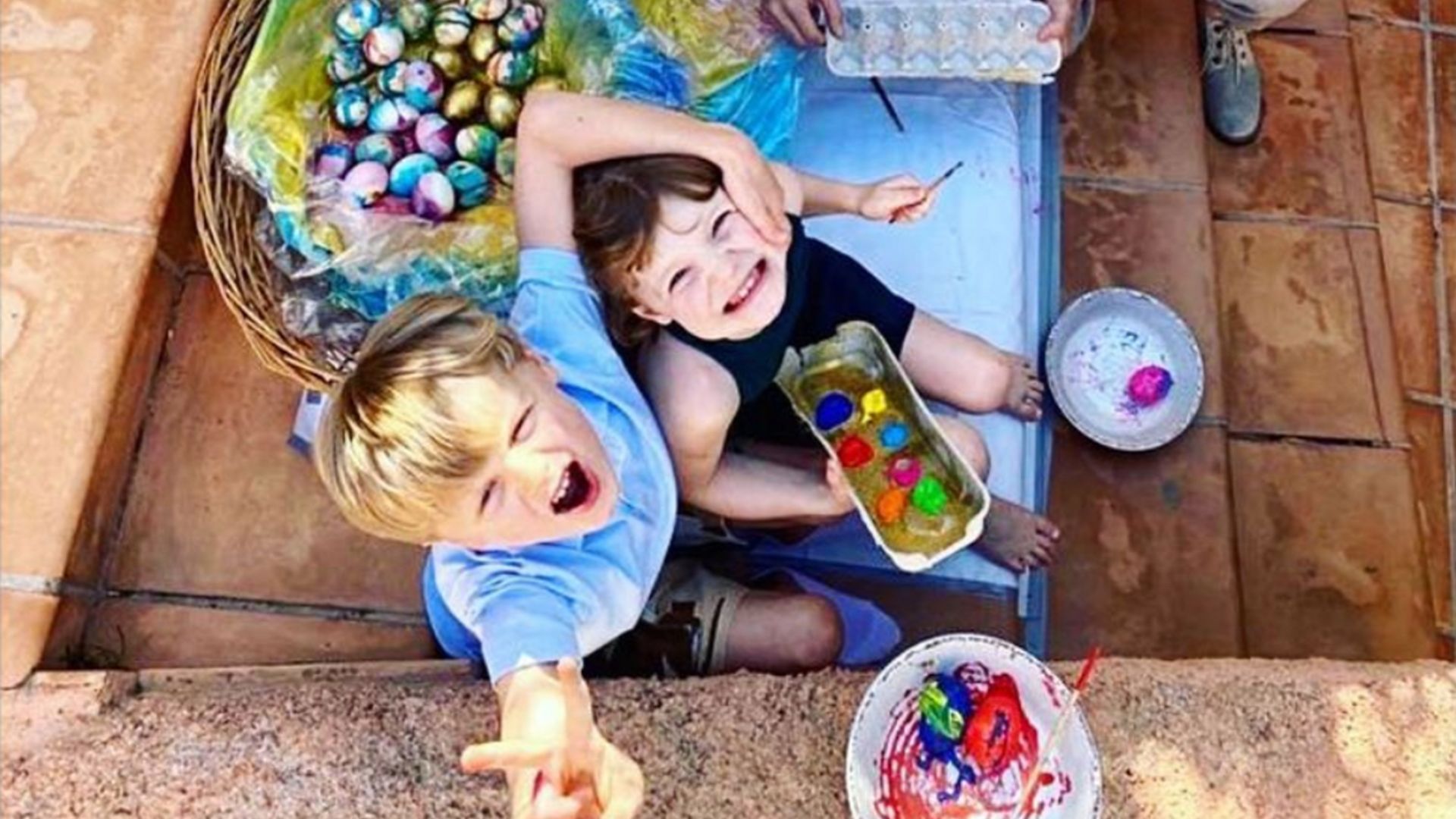 Princess Charlene and royal kids dye Easter eggs and more star photos