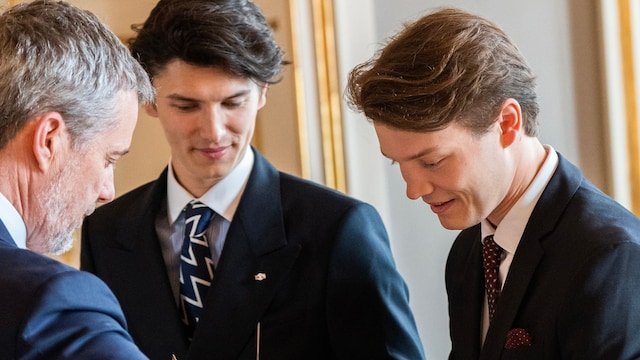 King Frederik and nephews Count Nikolai and Count Felix