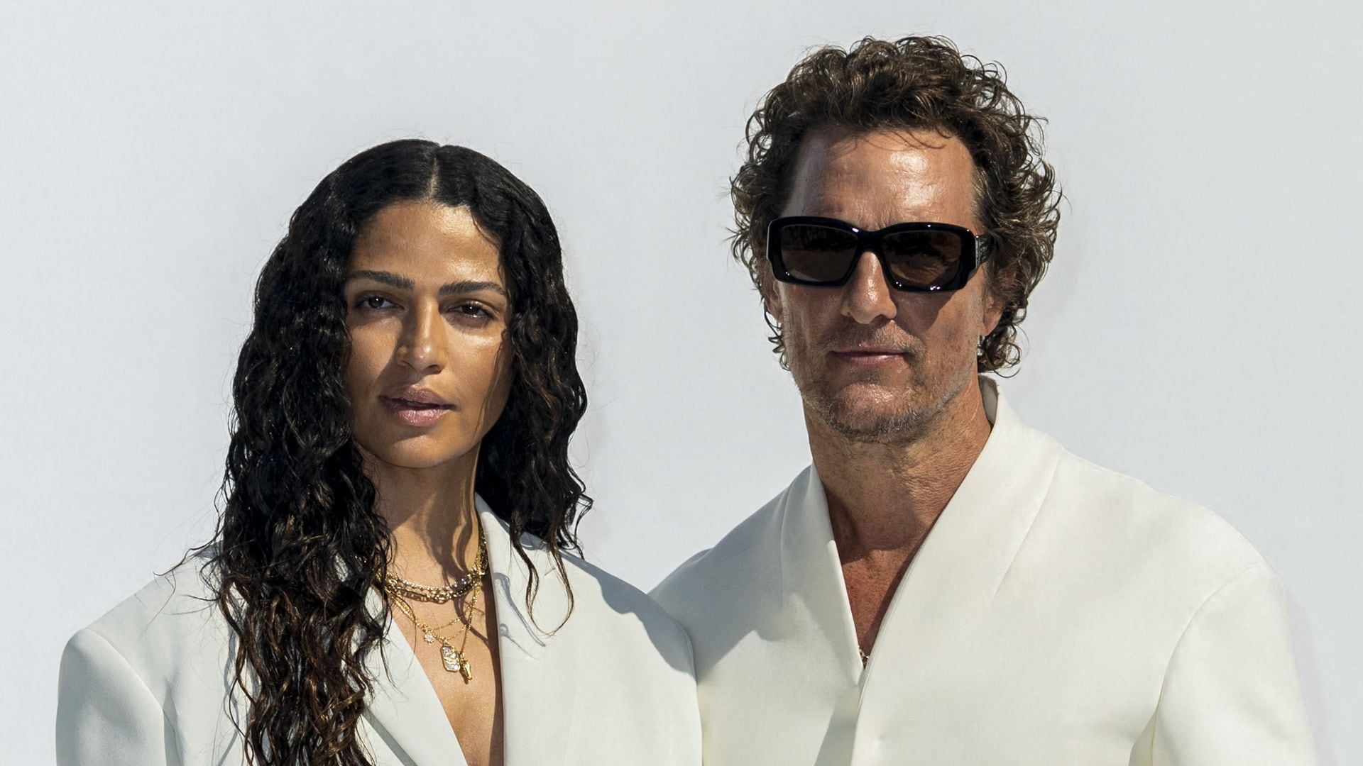 Matthew McConaughey and Camila Alves are couple goals in matching suits