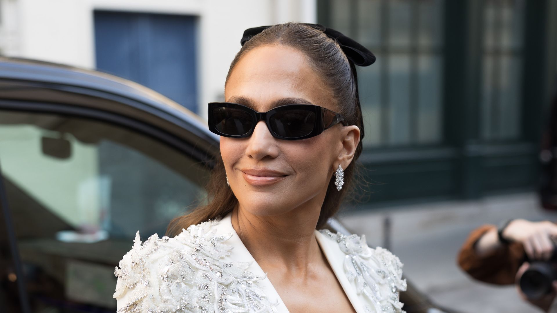 PARIS, FRANCE - JULY 08: Jennifer Lopez attends the Zuhair Murad Haute Couture Fall/Winter 2026/2027 show as part of Paris Fashion Week on July 08, 2026 in Paris, France. (Photo by Arnold Jerocki/Getty Images)