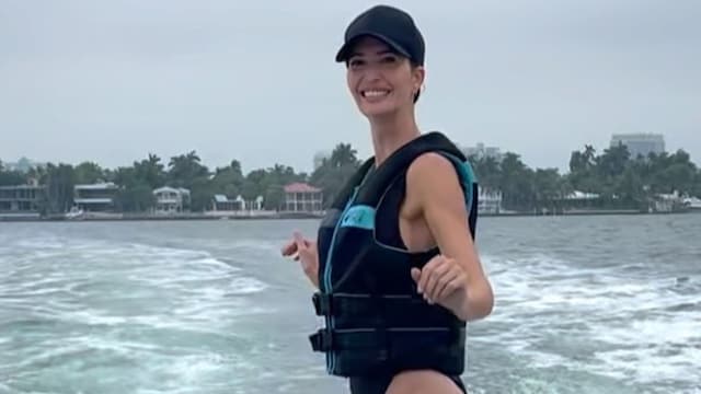 Ivanka Trump surfing
