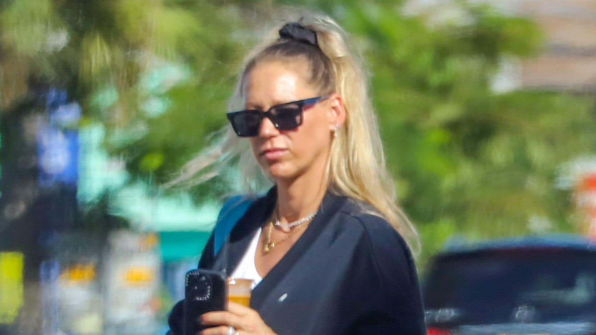 Kournikova appeared to have just gotten a pedicure and was seen dropping her son off at a gym class