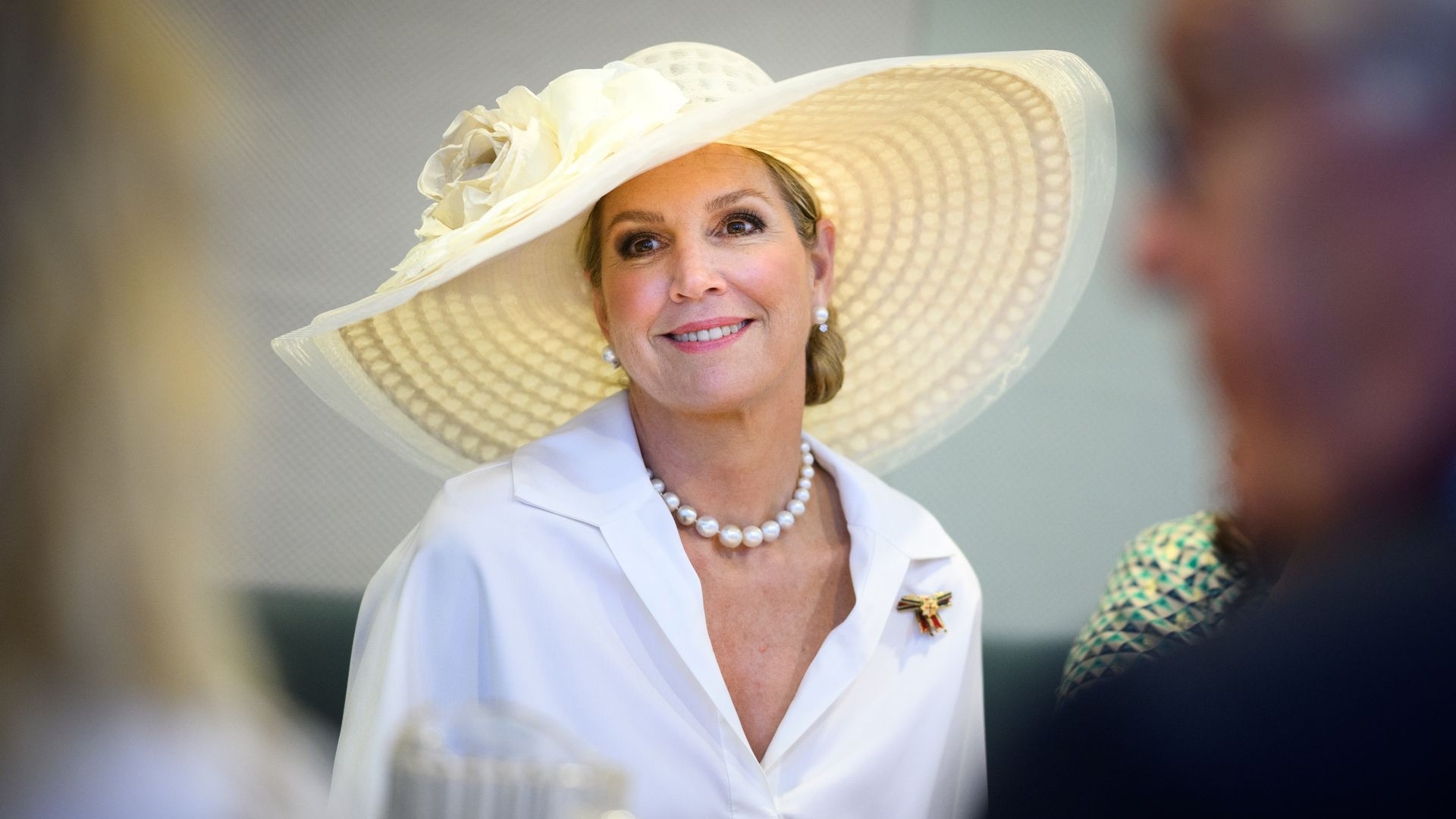 Queen Máxima dazzles in an XL hat and floral skirt during Germany’s state visit to the Netherlands