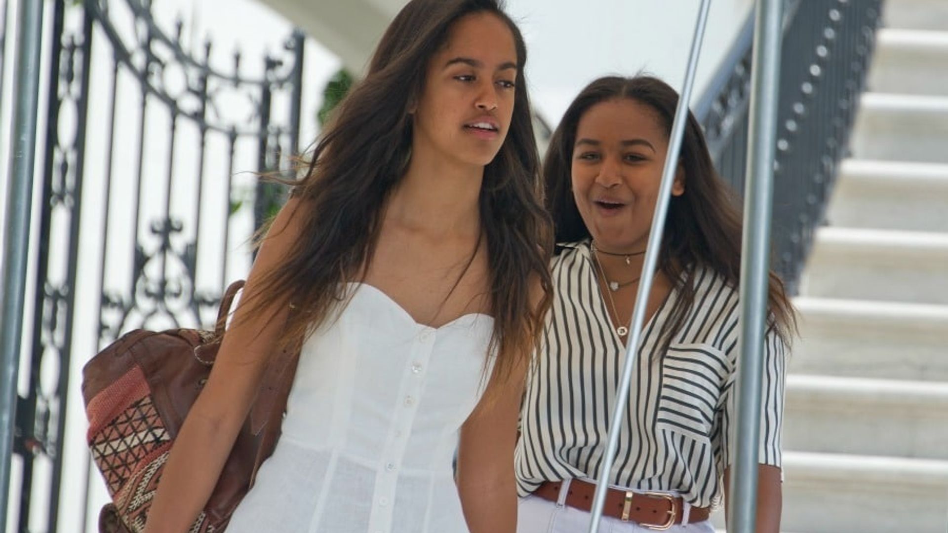 The Obamas' family vacation: Malia and Sasha Obama join their parents in Martha's Vineyard