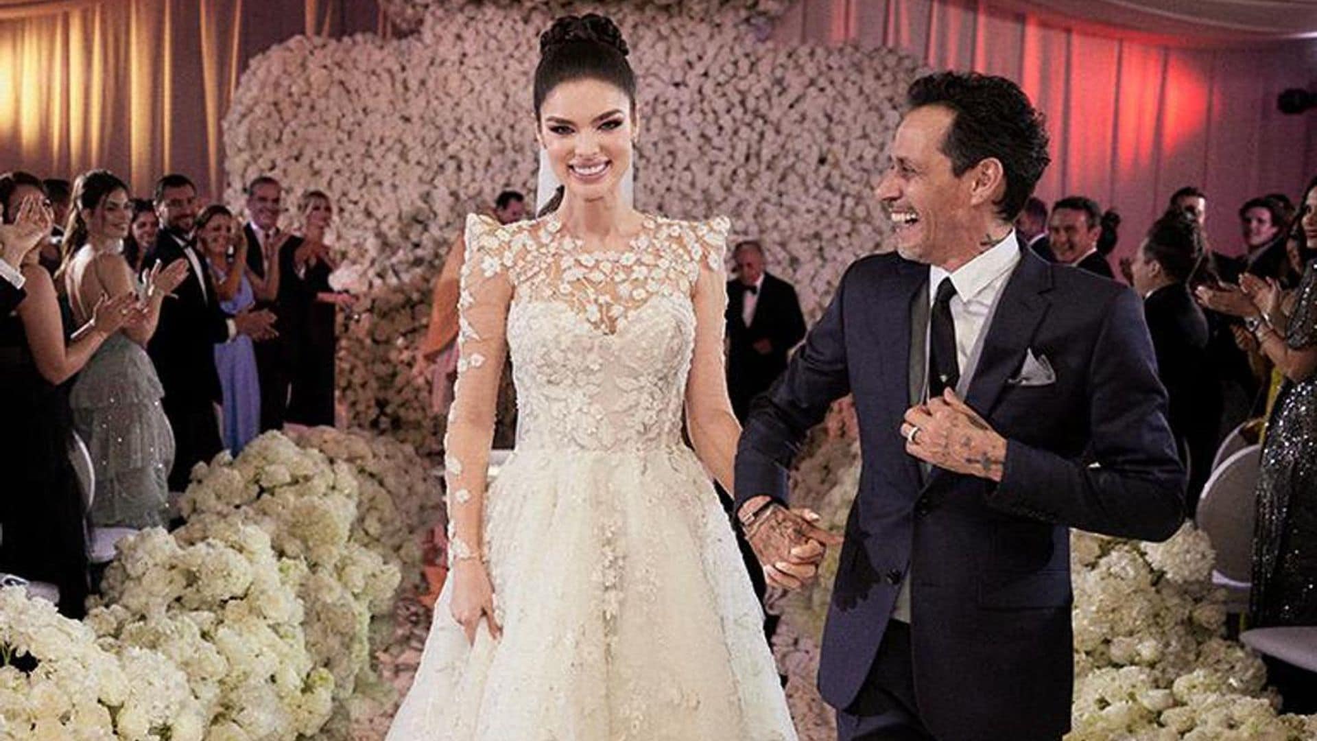 Marc Anthony cried as his dad walked Nadia Ferreira down the aisle