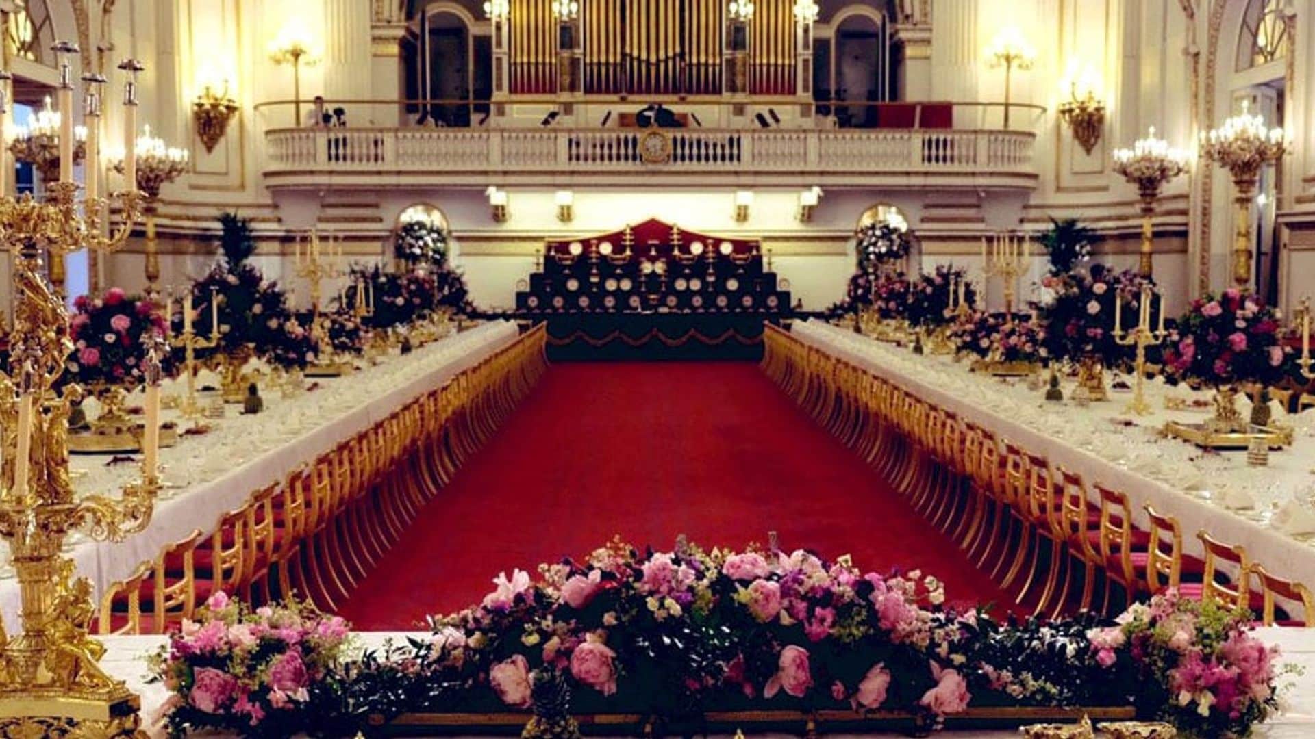 From food to lighting, these are all the details about the state banquet in Buckingham Palace