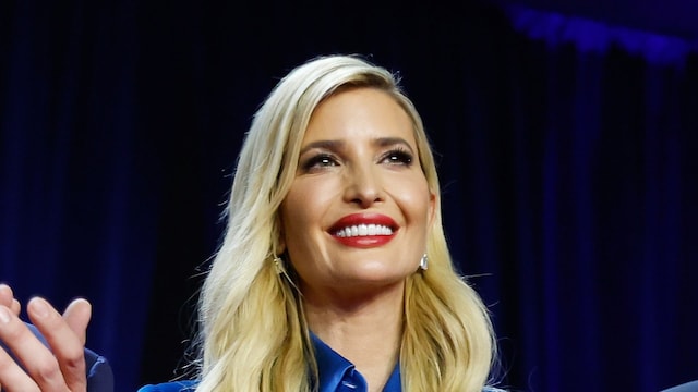 Ivanka Trump supporting Donald Trump on election night in November, 2024
