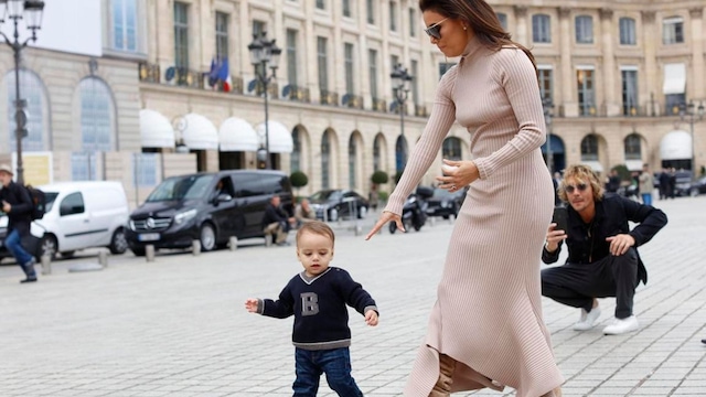 Eva Lognoria's son Santiago made PFW debut
