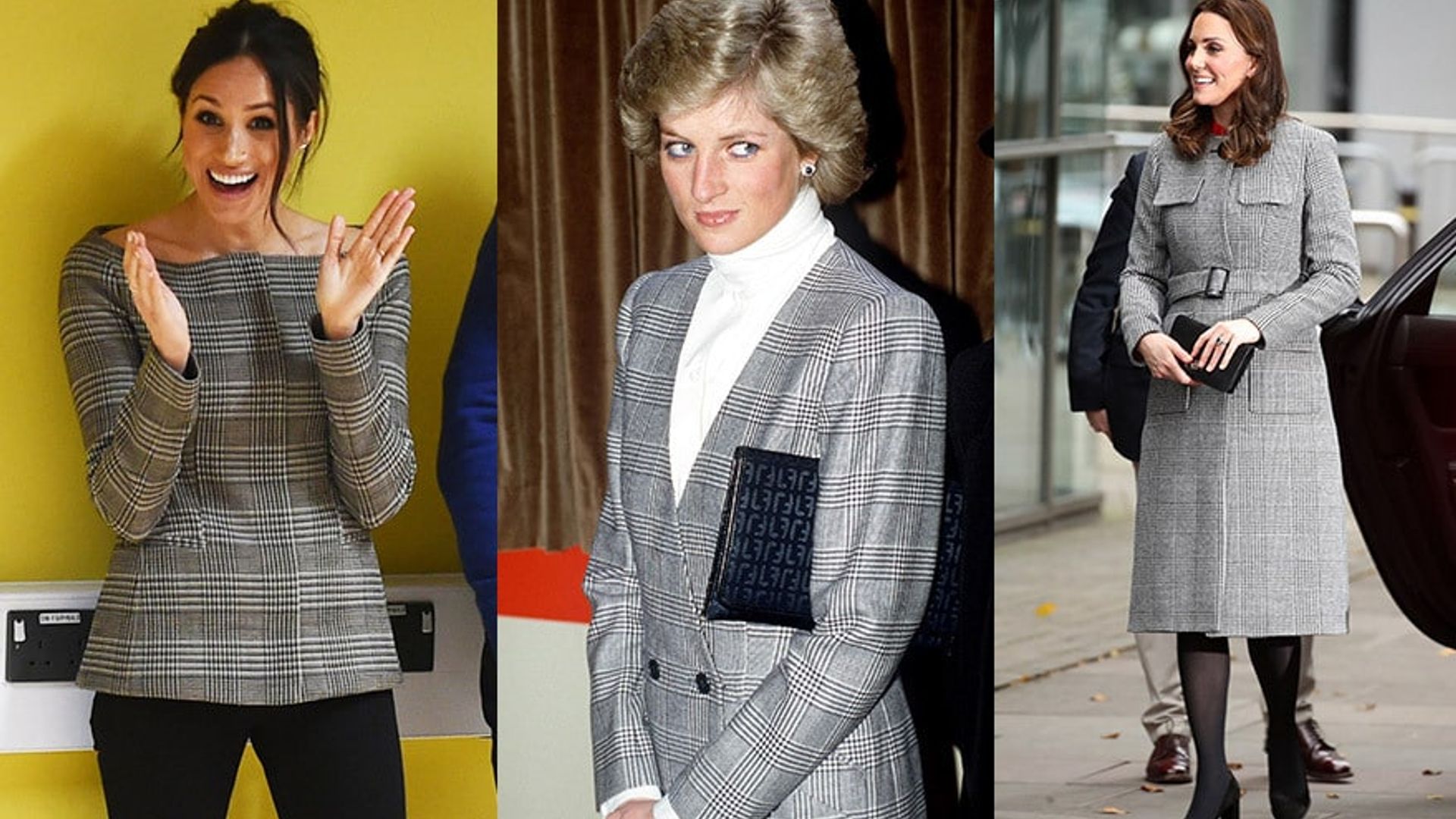 Prince of Wales check – see Princess Diana, Kate Middleton and Meghan Markle wearing the look (and shop it for yourself!)
