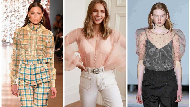 Camisas y blusas de organza para los looks de la temporada