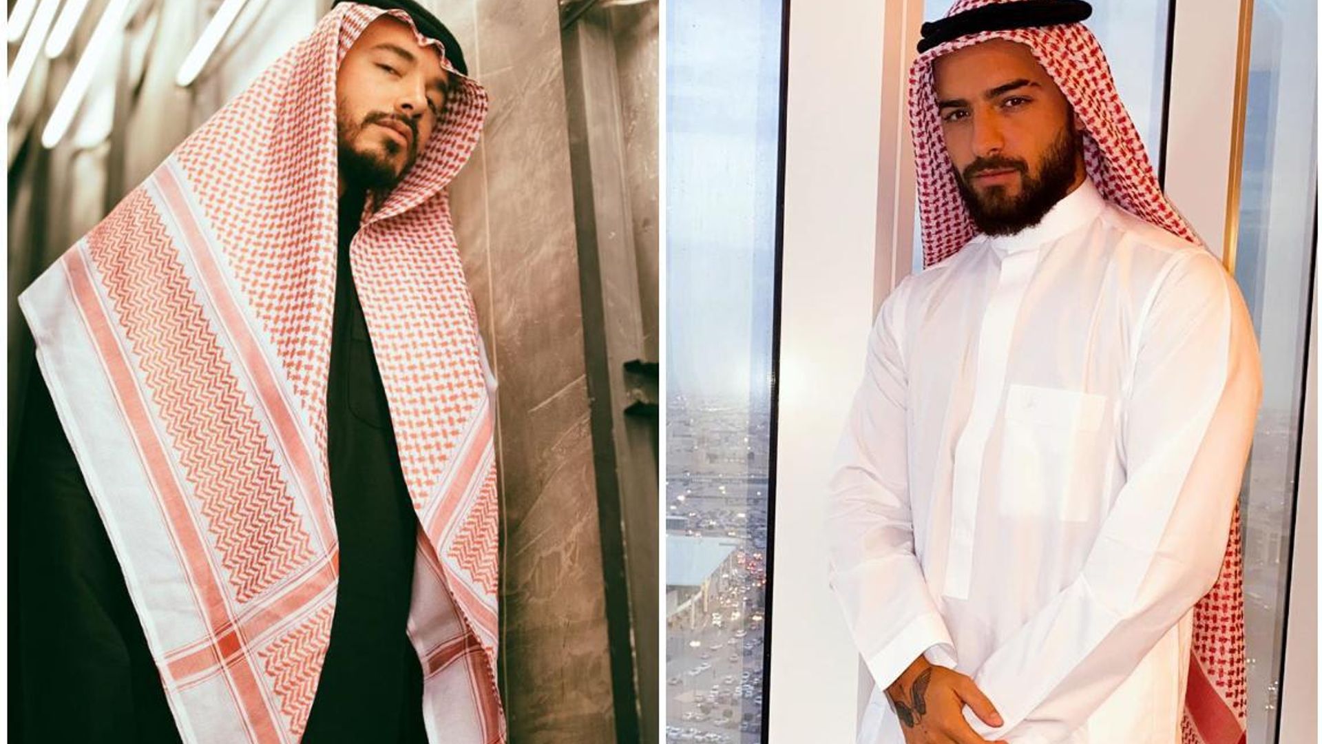 Maluma and J Balvin have us doing a double take with identical pictures from Saudi Arabia