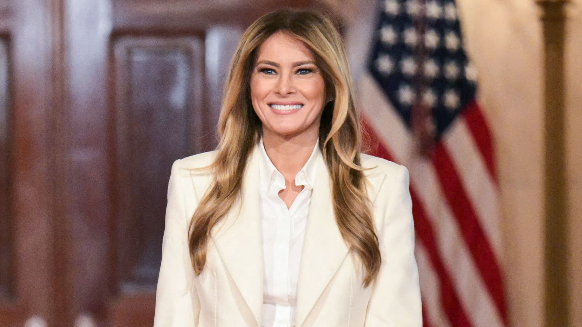 Melania Trump’s minimalist power suit style steals the spotlight at global summit