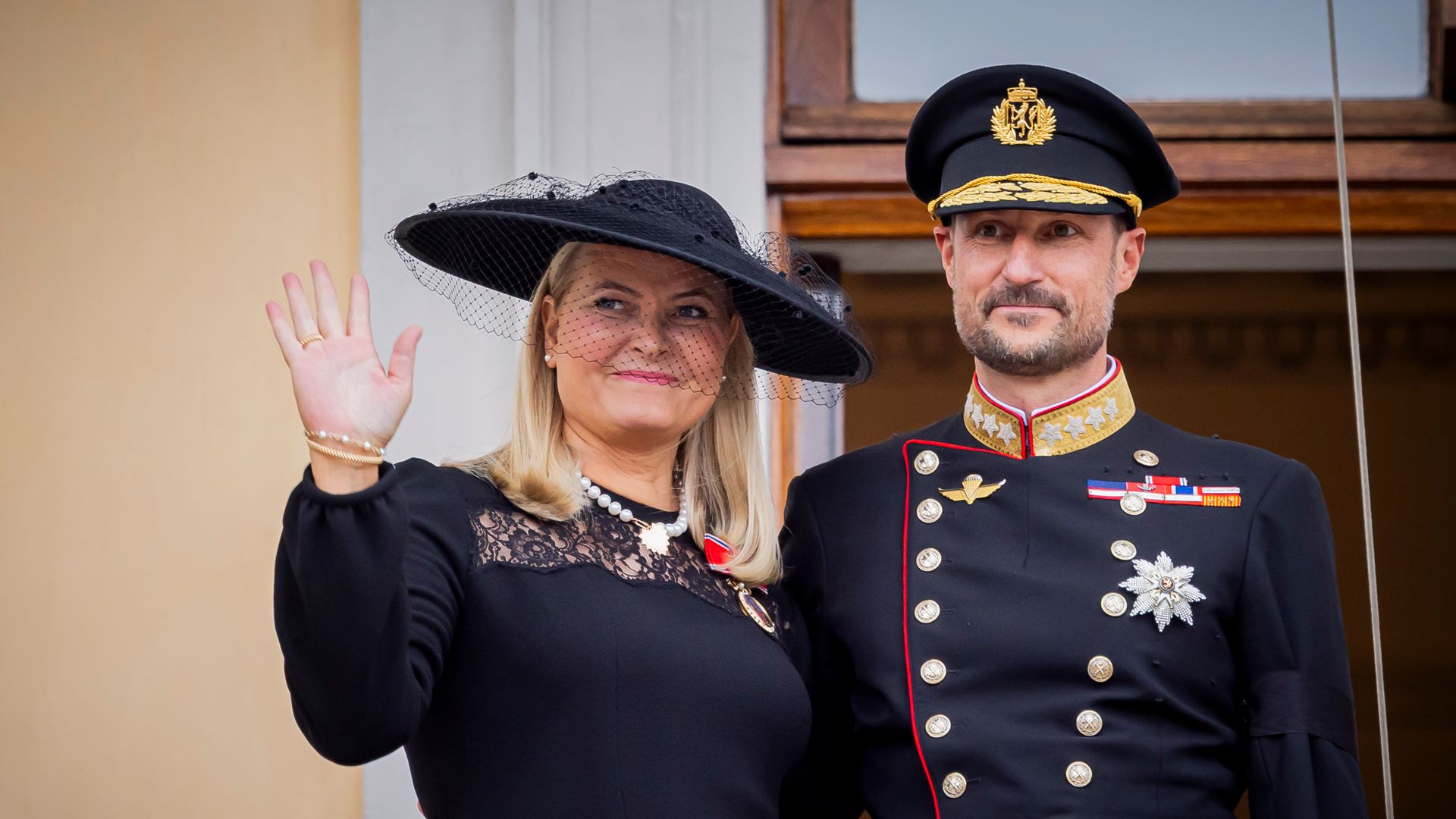 King Haakon of Norway and Queen Mette-Marit of Norway at the Royal Palace on September 9, 2026 in Oslo