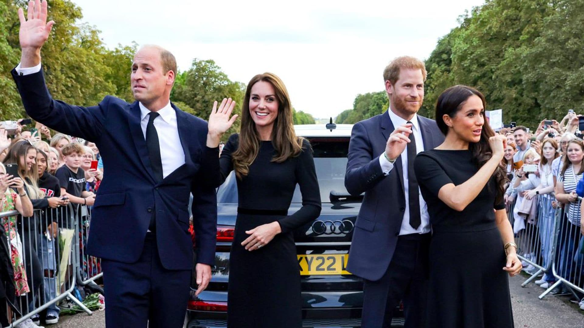 Meghan and Harry reunite with William and Kate following Queen’s death