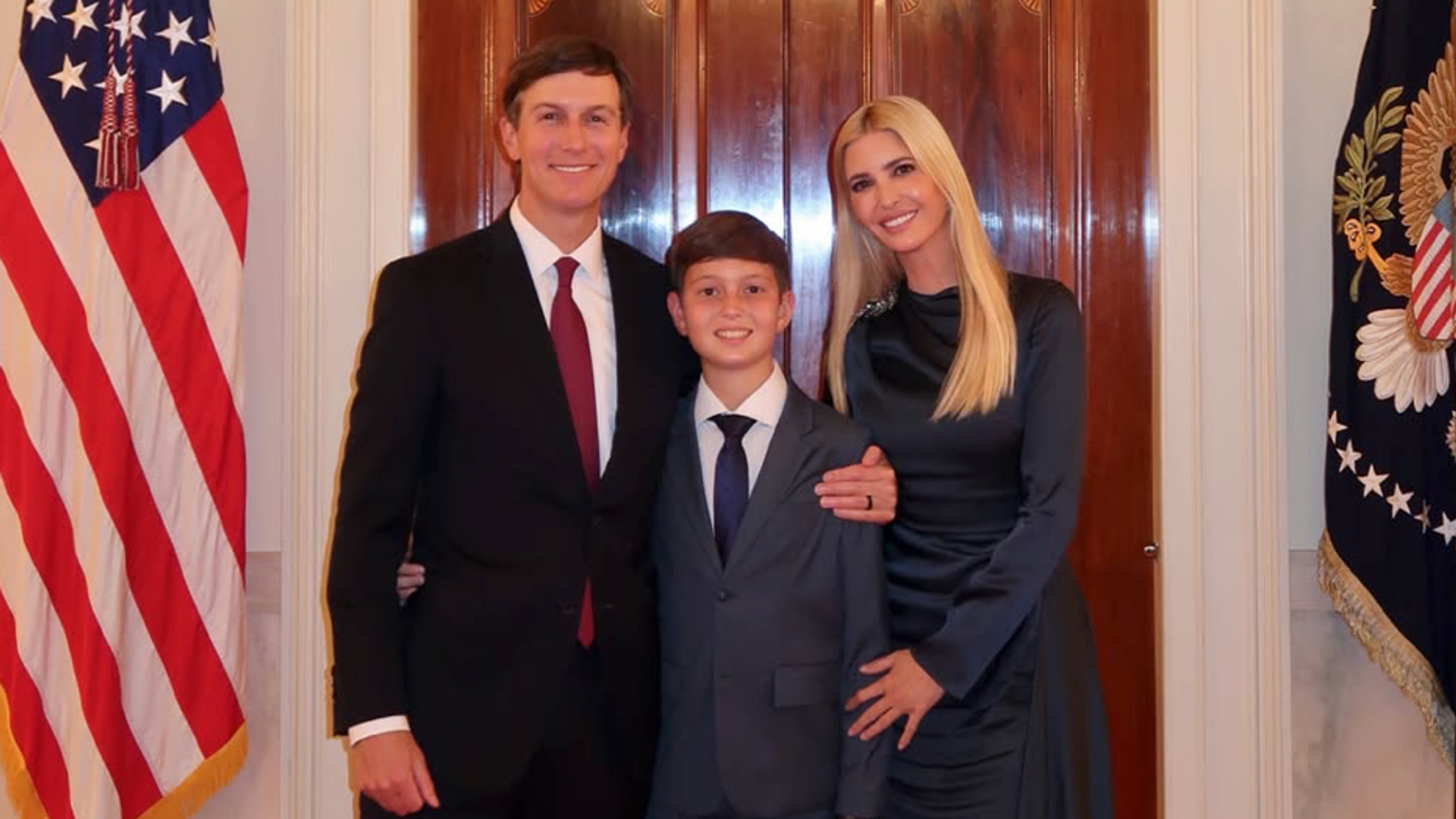 Ivanka Trump's son Joseph celebrates his 13th birthday at the White House with Donald Trump