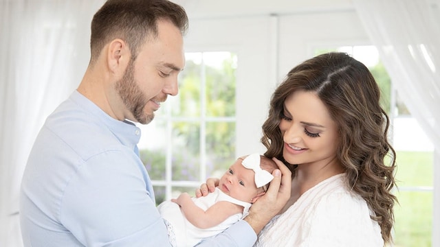 Michelle Galvan welcomes her daughter Megan