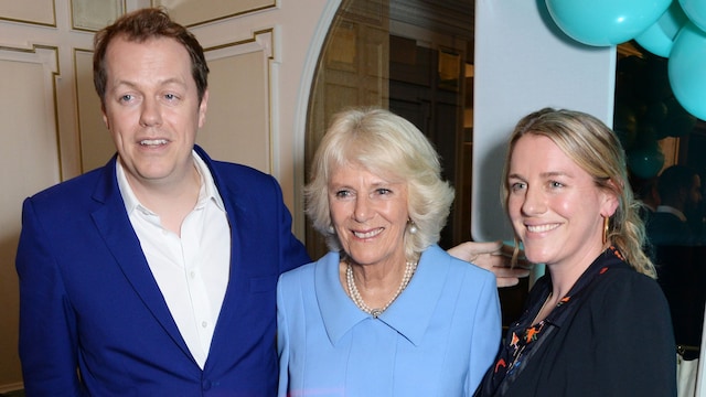 LONDON, ENGLAND - OCTOBER 17:  (L to R) Tom Parker Bowles, Camilla, Duchess of Cornwall and Laura Lopes attend the launch of the "Fortnum & Mason Christmas & Other Winter Feasts" cookbook by Tom Parker Bowles at Fortnum & Mason on October 17, 2018 in London, England.  (Photo by David M. Benett/Dave Benett/Getty Images for Fortnum & Mason) 