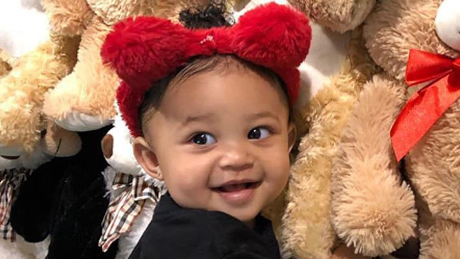 Priceless: Kylie Jenner's daughter Stormi watches her dad perform at Super Bowl halftime