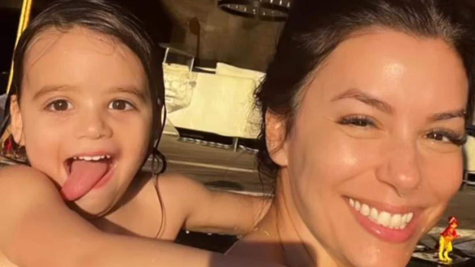 Eva Longoria shares an adorable pool selfie with her son Santi