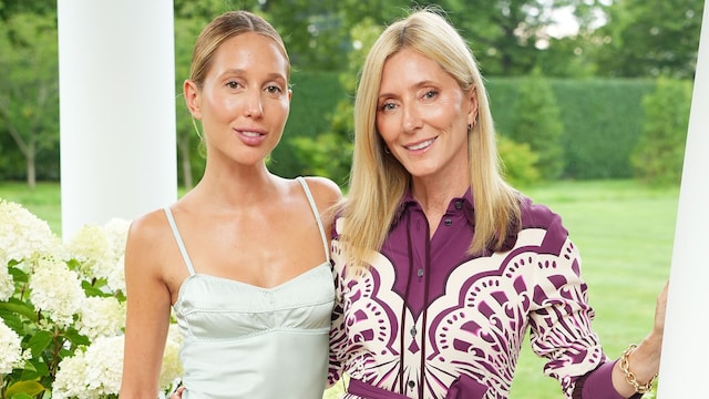 SOUTHAMPTON, NEW YORK - JULY 29: (L-R) Princess Maria-Olympia of Greece and Princess Marie-Chantal of Greece attend An Intimate Dinner, Hosted By Marie-Chantal Of Greece To Celebrate The Launch Of Her Collection With Alice Naylor-Leyland Of Mrs. Alice on July 29, 2024 in Southampton, New York. (Photo by Jared Siskin/Getty Images for Alice Naylor-Leyland & Princess Marie-Chantal of Greece)