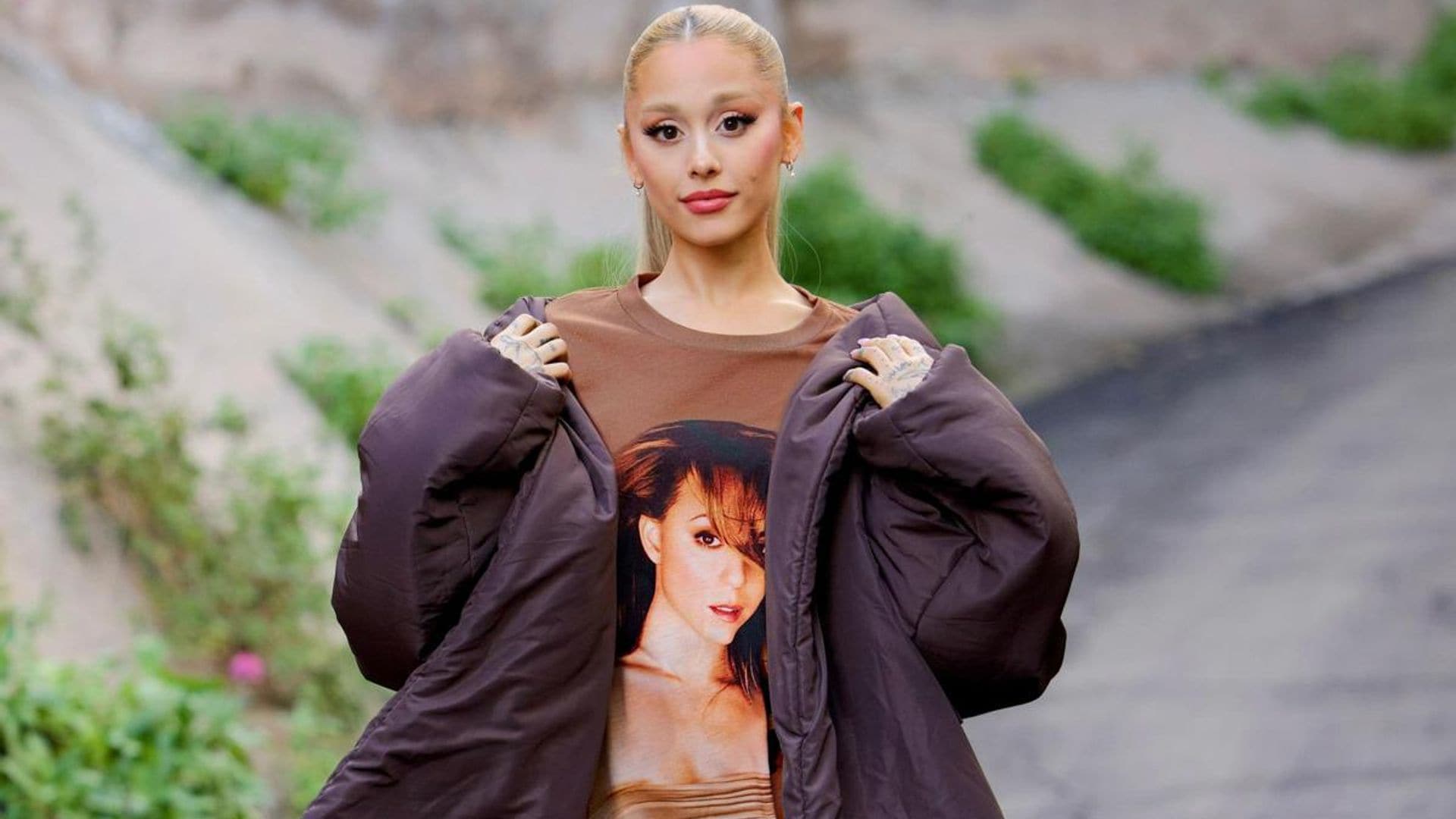 Ariana Grande wears Mariah Carey dress after confirming music collaboration