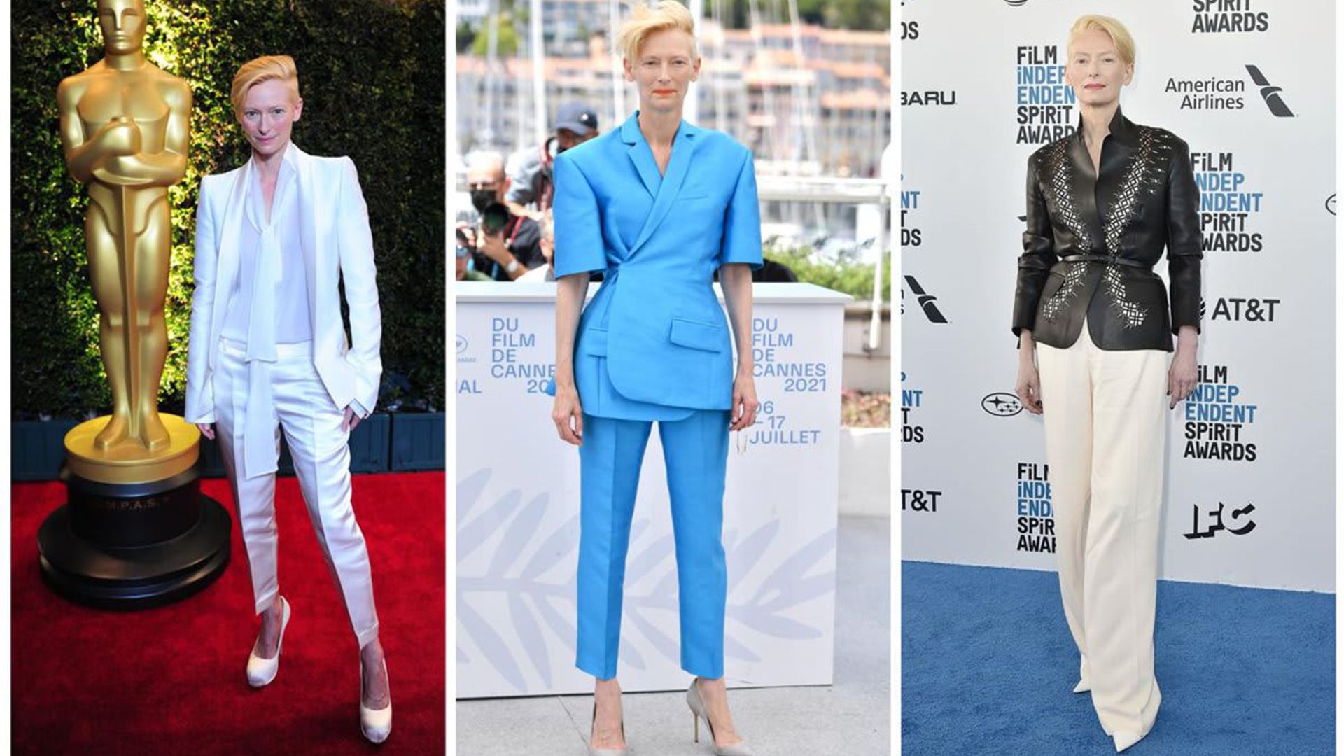 Tilda Swinton’s ensemble at Cannes is not the first time she looked this amazing in suits