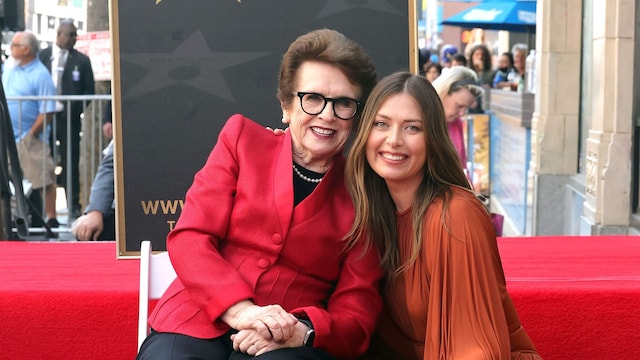 Billie Jean King and Maria Sharapova at King's Hollywood Walk of Fame Star Ceremony