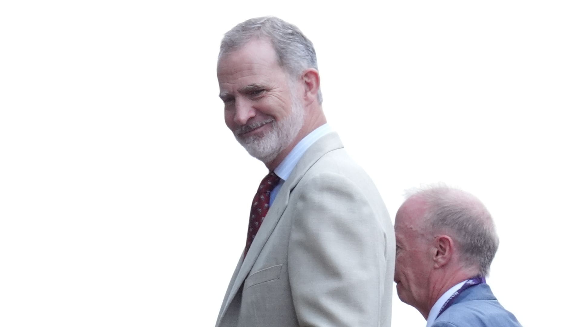 Spain's King Felipe supports Carlos Alcaraz at Wimbledon in Royal Box with the Prince and Princess of Wales