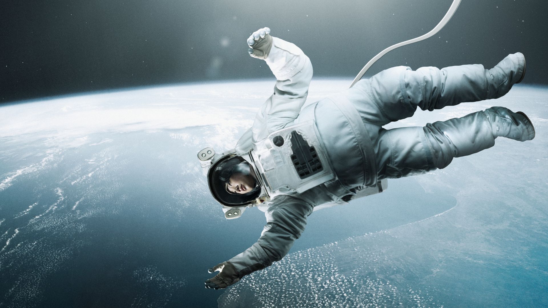 Astronaut floating in space