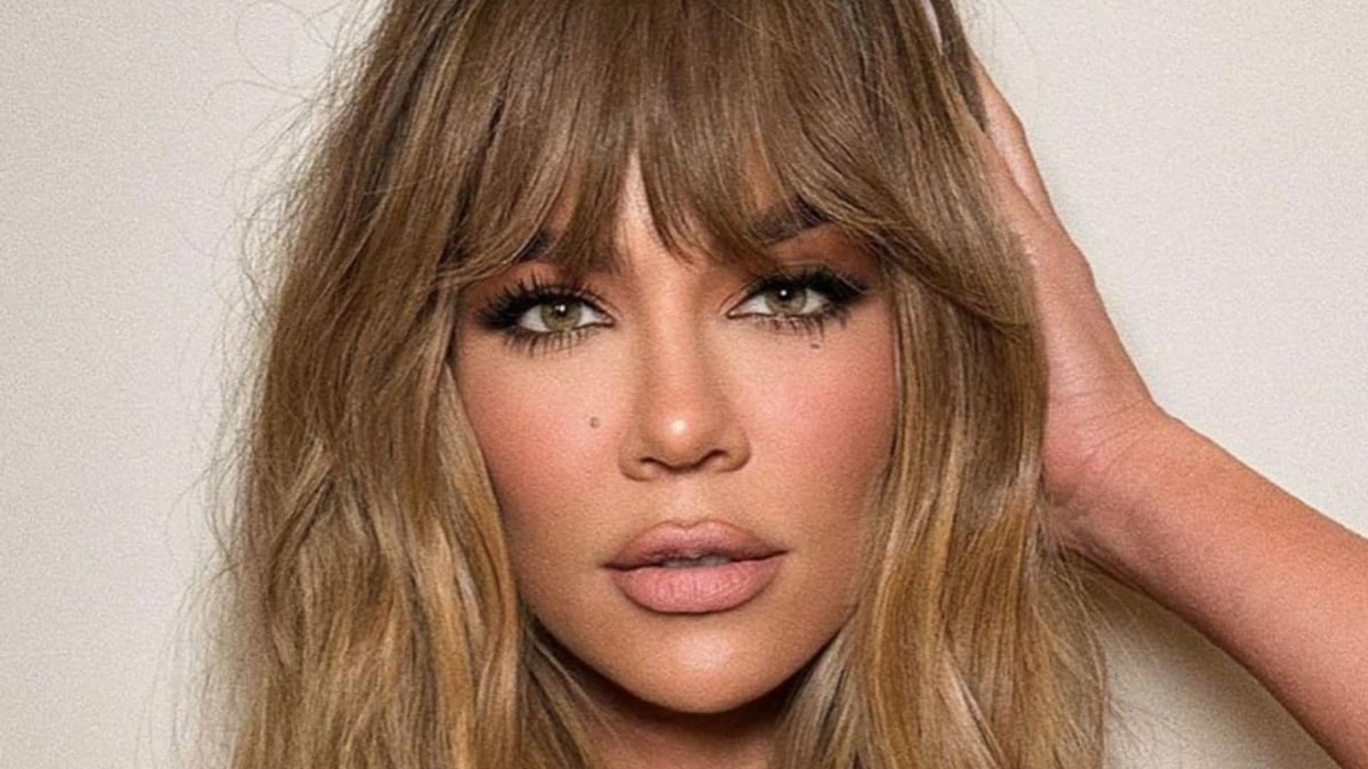 Khloé Kardashian’s new hair transformation: Golden brown hair and bangs