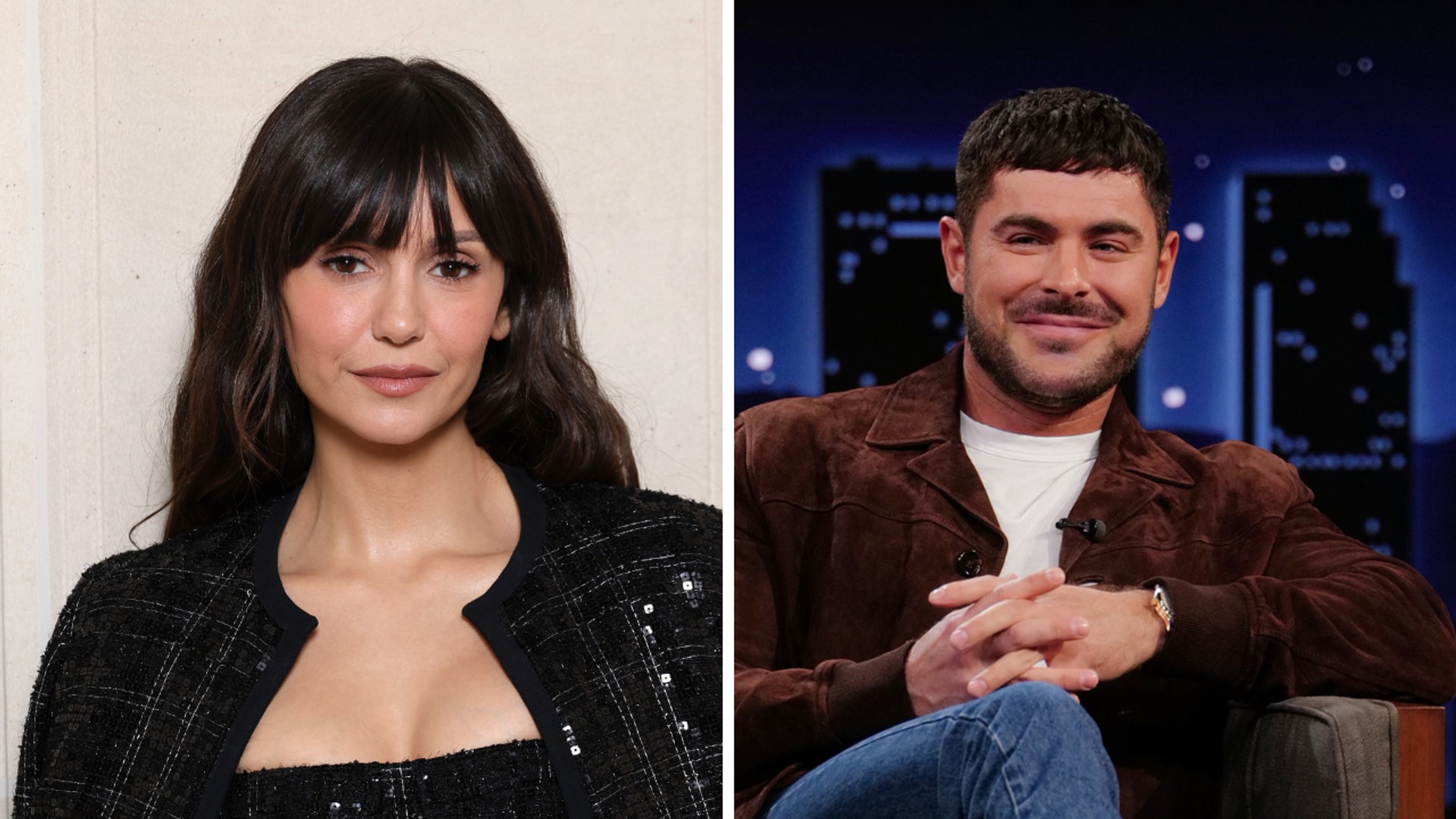 Nina Dobrev sizzles in a black one-piece with Zac Efron after Shaun White split