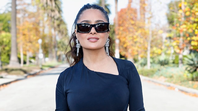 Salma Hayek Pinault attends the Balenciaga Fall 24 Show